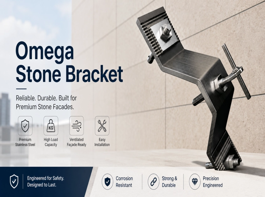 Omega Fixing Omega Bracket for Stone Cladding Fixing System - wisine fasteners and metal