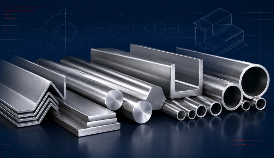 Industrial alloy materials including stainless steel nickel alloy duplex titanium aluminum bars and profiles