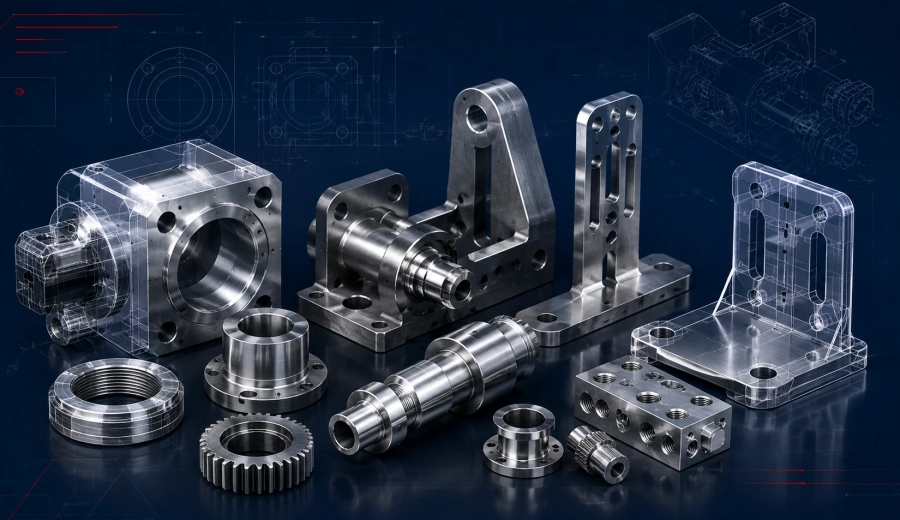 Custom metal parts and drawing based manufacturing components for industrial engineering projects