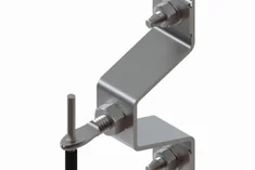 Omega bracket for stone cladding fixing system