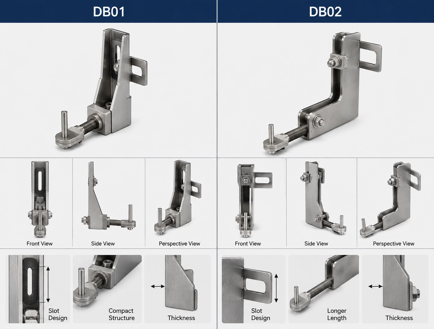 DB01 and DB02 Body Anchor Bracket reference for quotation review