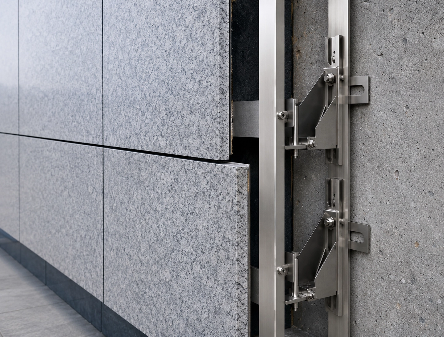 Body Anchor Bracket application reference for stone facade fixing