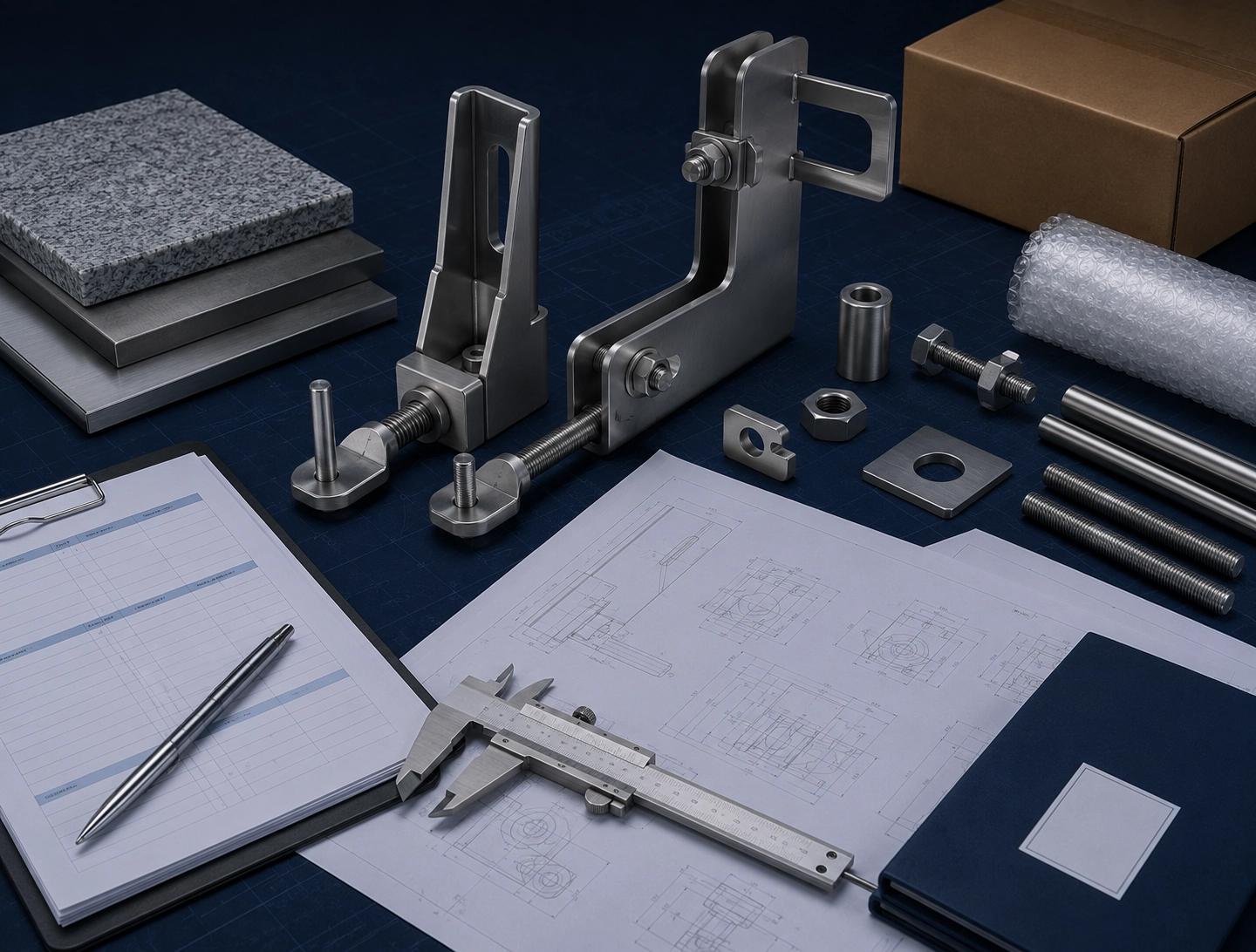 Stone cladding RFQ preparation with body anchor bracket and project documents