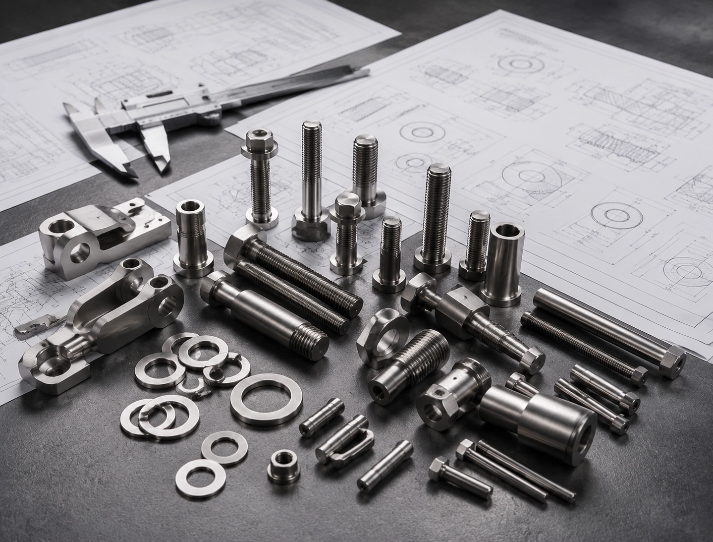 Custom fastener drawing review with samples drawings and measuring tools