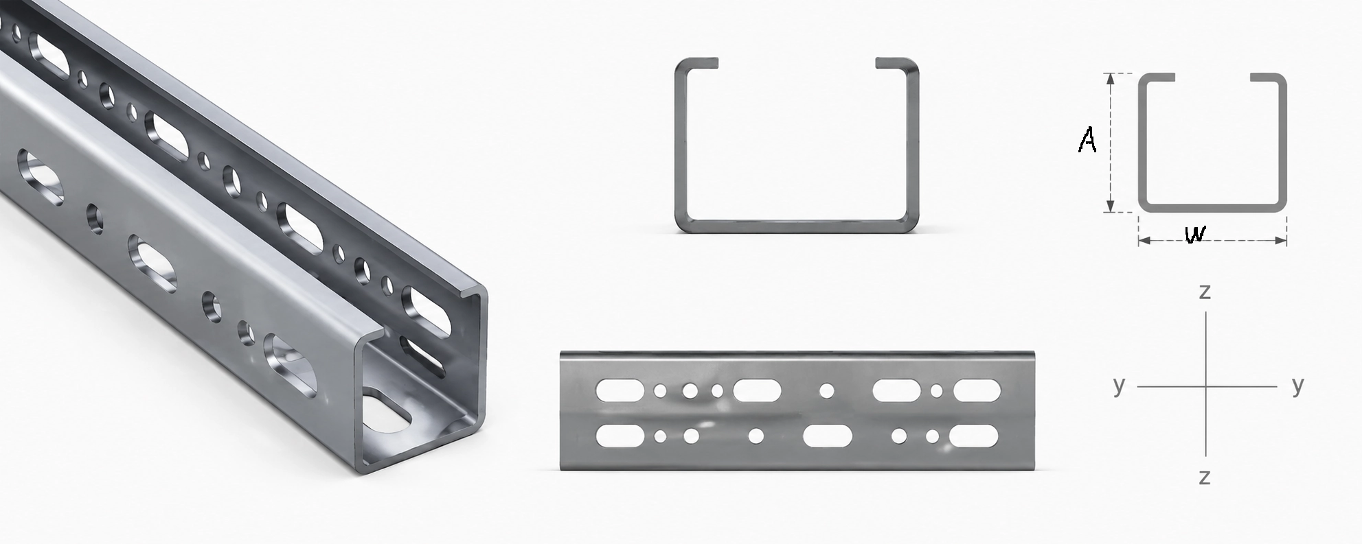 WSN-CP C profile reference for stone cladding support rail